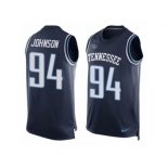 Men's Nike Tennessee Titans #94 Austin Johnson Limited Navy Blue Player Name & Number Tank Top NFL Jersey