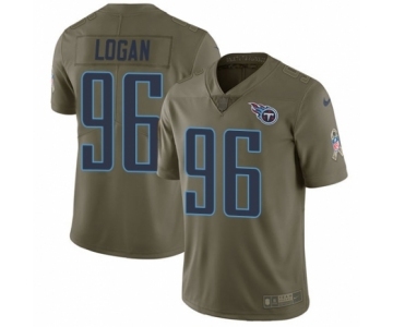 Men's Nike Tennessee Titans #96 Bennie Logan Limited Olive 2017 Salute to Service NFL Jersey