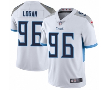 Men's Nike Tennessee Titans #96 Bennie Logan White Vapor Untouchable Limited Player NFL Jersey