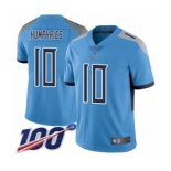 Men's Tennessee Titans #10 Adam Humphries Light Blue Alternate Vapor Untouchable Limited Player 100th Season Football Jersey