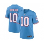 Men's Tennessee Titans #10 DeAndre Hopkins Light Blue Throwback Player Stitched Game Jersey