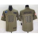 Men's Tennessee Titans #10 DeAndre Hopkins NEW Olive 2019 Salute To Service Stitched Nike Limited Jersey