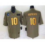 Men's Tennessee Titans #10 DeAndre Hopkins Olive Gold 2019 Salute To Service Stitched Nike Limited Jersey