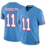 Men's Tennessee Titans #11 Mason Rudolph Blue 2024 F.U.S.E. Throwback Vapor Limited Football Stitched Jersey