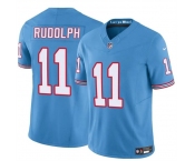 Men's Tennessee Titans #11 Mason Rudolph Blue 2024 F.U.S.E. Throwback Vapor Limited Football Stitched Jersey