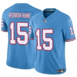 Men's Tennessee Titans #15 Nick Westbrook-Ikhine Blue 2024 F.U.S.E. Throwback Vapor Limited Football Stitched Jersey