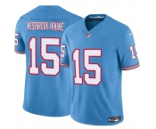 Men's Tennessee Titans #15 Nick Westbrook-Ikhine Blue 2024 F.U.S.E. Throwback Vapor Limited Football Stitched Jersey