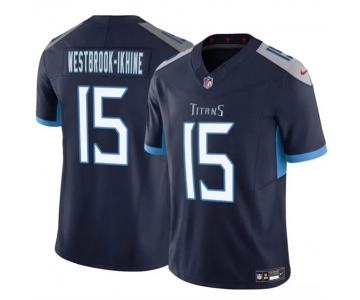 Men's Tennessee Titans #15 Nick Westbrook-Ikhine Navy 2024 F.U.S.E. Vapor Limited Football Stitched Jersey