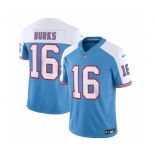 Men's Tennessee Titans #16 Treylon Burks Blue White 2023 F.U.S.E. Vapor Limited Throwback Football Stitched Jersey