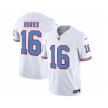 Men's Tennessee Titans #16 Treylon Burks White 2023 F.U.S.E. Vapor Limited Throwback Football Stitched Jersey