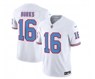 Men's Tennessee Titans #16 Treylon Burks White 2023 F.U.S.E. Vapor Limited Throwback Football Stitched Jersey