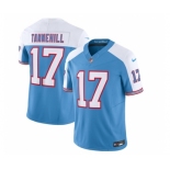 Men's Tennessee Titans #17 Ryan Tannehill Blue White 2023 F.U.S.E. Vapor Limited Throwback Football Stitched Jersey