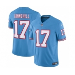 Men's Tennessee Titans #17 Ryan Tannehill Light Blue 2023 F.U.S.E. Vapor Limited Throwback Stitched Football Jersey