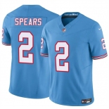 Men's Tennessee Titans #2 Tyjae Spears Blue 2024 F.U.S.E. Throwback Vapor Limited Stitched Football Jersey