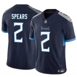 Men's Tennessee Titans #2 Tyjae Spears Navy 2024 F.U.S.E. Vapor Limited Stitched Football Jersey