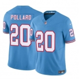 Men's Tennessee Titans #20 Tony Pollard Blue 2023 F.U.S.E. Throwback Limited Football Stitched Jersey