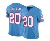 Men's Tennessee Titans #20 Tony Pollard Blue 2023 F.U.S.E. Throwback Limited Football Stitched Jersey