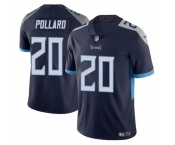 Men's Tennessee Titans #20 Tony Pollard Navy Vapor Limited Football Stitched Jersey