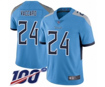 Men's Tennessee Titans #24 Kenny Vaccaro Light Blue Alternate Vapor Untouchable Limited Player 100th Season Football Jersey