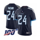 Men's Tennessee Titans #24 Kenny Vaccaro Navy Blue Team Color Vapor Untouchable Limited Player 100th Season Football Jersey