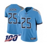 Men's Tennessee Titans #25 Adoree' Jackson Light Blue Alternate Vapor Untouchable Limited Player 100th Season Football Jersey