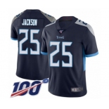 Men's Tennessee Titans #25 Adoree' Jackson Navy Blue Team Color Vapor Untouchable Limited Player 100th Season Football Jersey