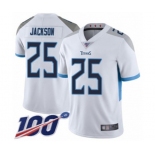 Men's Tennessee Titans #25 Adoree' Jackson White Vapor Untouchable Limited Player 100th Season Football Jersey