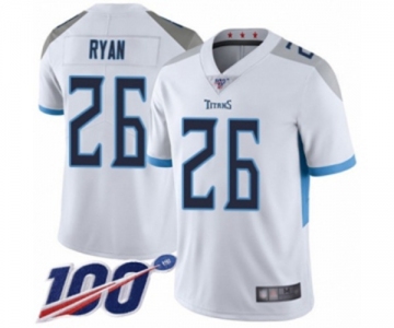 Men's Tennessee Titans #26 Logan Ryan White Vapor Untouchable Limited Player 100th Season Football Jersey