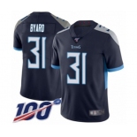 Men's Tennessee Titans #31 Kevin Byard Navy Blue Team Color Vapor Untouchable Limited Player 100th Season Football Jersey