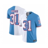 Men's Tennessee Titans #31 Kevin Byard White Blue 2023 F.U.S.E. Split Vapor Limited Throwback Football Stitched Jersey