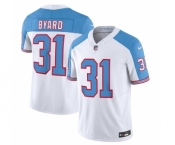 Men's Tennessee Titans #31 Kevin Byard White Blue 2023 F.U.S.E. Vapor Limited Throwback Football Stitched Jersey