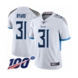 Men's Tennessee Titans #31 Kevin Byard White Vapor Untouchable Limited Player 100th Season Football Jersey