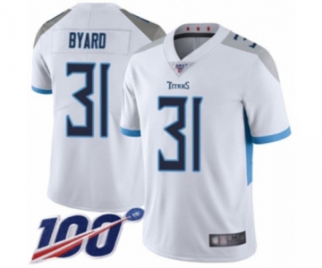 Men's Tennessee Titans #31 Kevin Byard White Vapor Untouchable Limited Player 100th Season Football Jersey