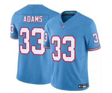 Men's Tennessee Titans #33 Jamel Adams Blue 2024 F.U.S.E. Throwback Vapor Limited Football Stitched Jersey