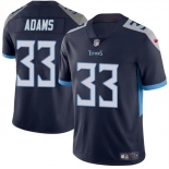 Men's Tennessee Titans #33 Jamel Adams Navy Vapor Limited Football Stitched Jersey