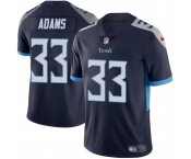 Men's Tennessee Titans #33 Jamel Adams Navy Vapor Limited Football Stitched Jersey