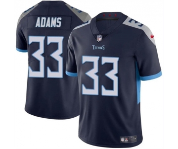 Men's Tennessee Titans #33 Jamel Adams Navy Vapor Limited Football Stitched Jersey