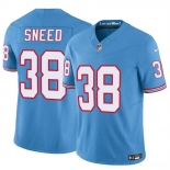 Men's Tennessee Titans #38 L'Jarius Sneed Blue 2024 F.U.S.E. Throwback Vapor Limited Football Stitched Jersey