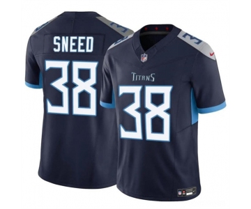 Men's Tennessee Titans #38 L'Jarius Sneed Navy 2024 F.U.S.E. Vapor Limited Football Stitched Jersey