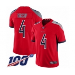 Men's Tennessee Titans #4 Ryan Succop Limited Red Inverted Legend 100th Season Football Jersey