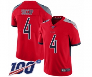 Men's Tennessee Titans #4 Ryan Succop Limited Red Inverted Legend 100th Season Football Jersey