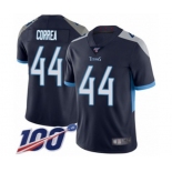 Men's Tennessee Titans #44 Kamalei Correa Navy Blue Team Color Vapor Untouchable Limited Player 100th Season Football Jersey