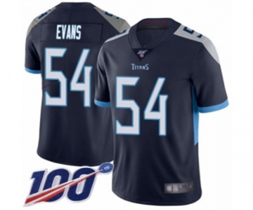 Men's Tennessee Titans #54 Rashaan Evans Navy Blue Team Color Vapor Untouchable Limited Player 100th Season Football Jersey