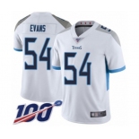 Men's Tennessee Titans #54 Rashaan Evans White Vapor Untouchable Limited Player 100th Season Football Jersey