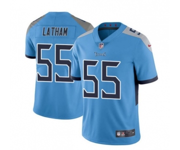 Men's Tennessee Titans #55 JC Latham Blue 2024 Draft Vapor Limited Football Stitched Jersey