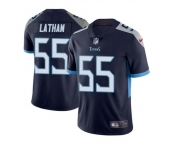 Men's Tennessee Titans #55 JC Latham Navy 2024 Draft Vapor Limited Football Stitched Jersey