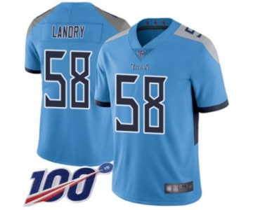 Men's Tennessee Titans #58 Harold Landry Light Blue Alternate Vapor Untouchable Limited Player 100th Season Football Jersey