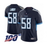 Men's Tennessee Titans #58 Harold Landry Navy Blue Team Color Vapor Untouchable Limited Player 100th Season Football Jersey