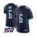 Men's Tennessee Titans #6 Brett Kern Navy Blue Team Color Vapor Untouchable Limited Player 100th Season Football Jersey