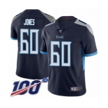 Men's Tennessee Titans #60 Ben Jones Navy Blue Team Color Vapor Untouchable Limited Player 100th Season Football Jersey